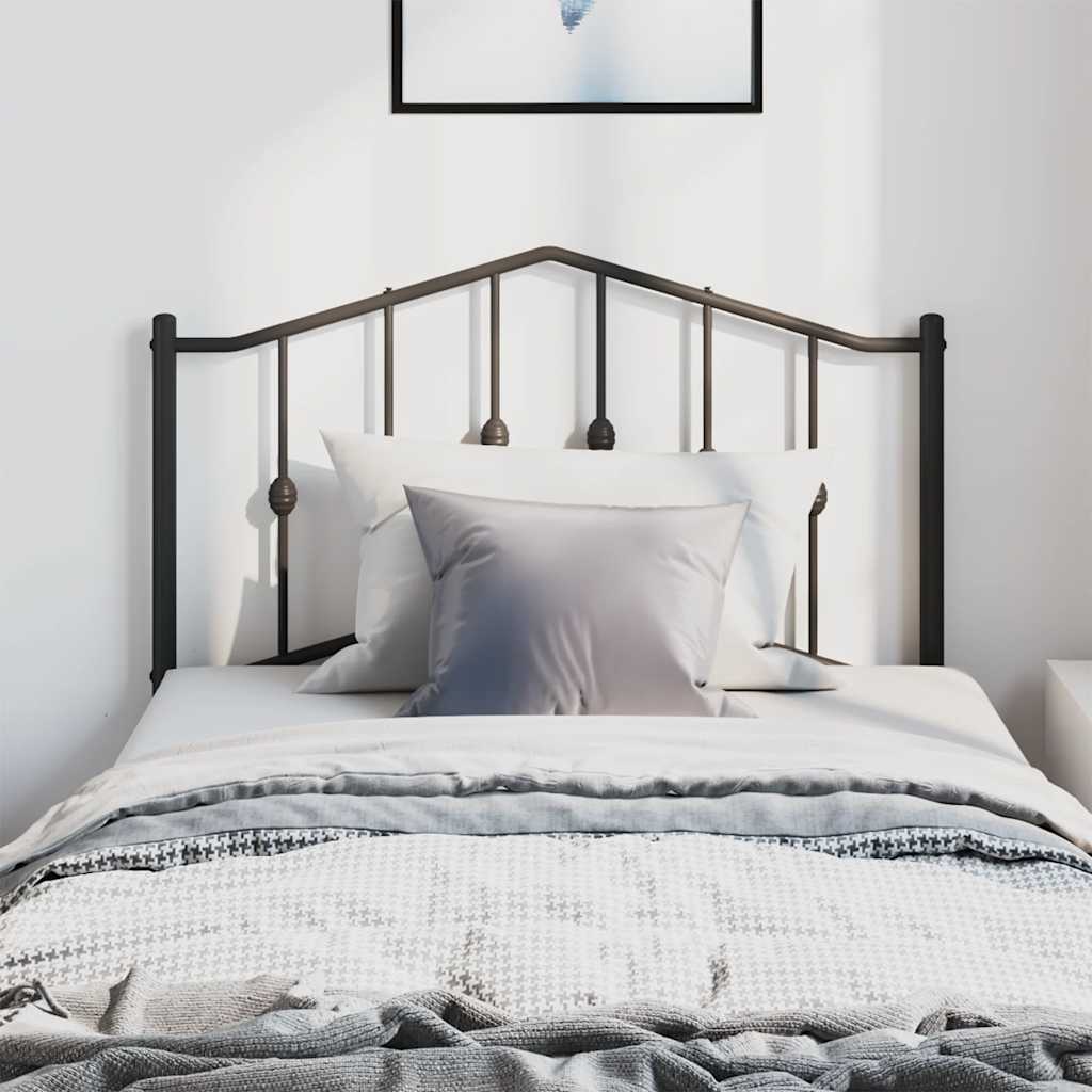 Metal Replace Headboard Black 100 cm