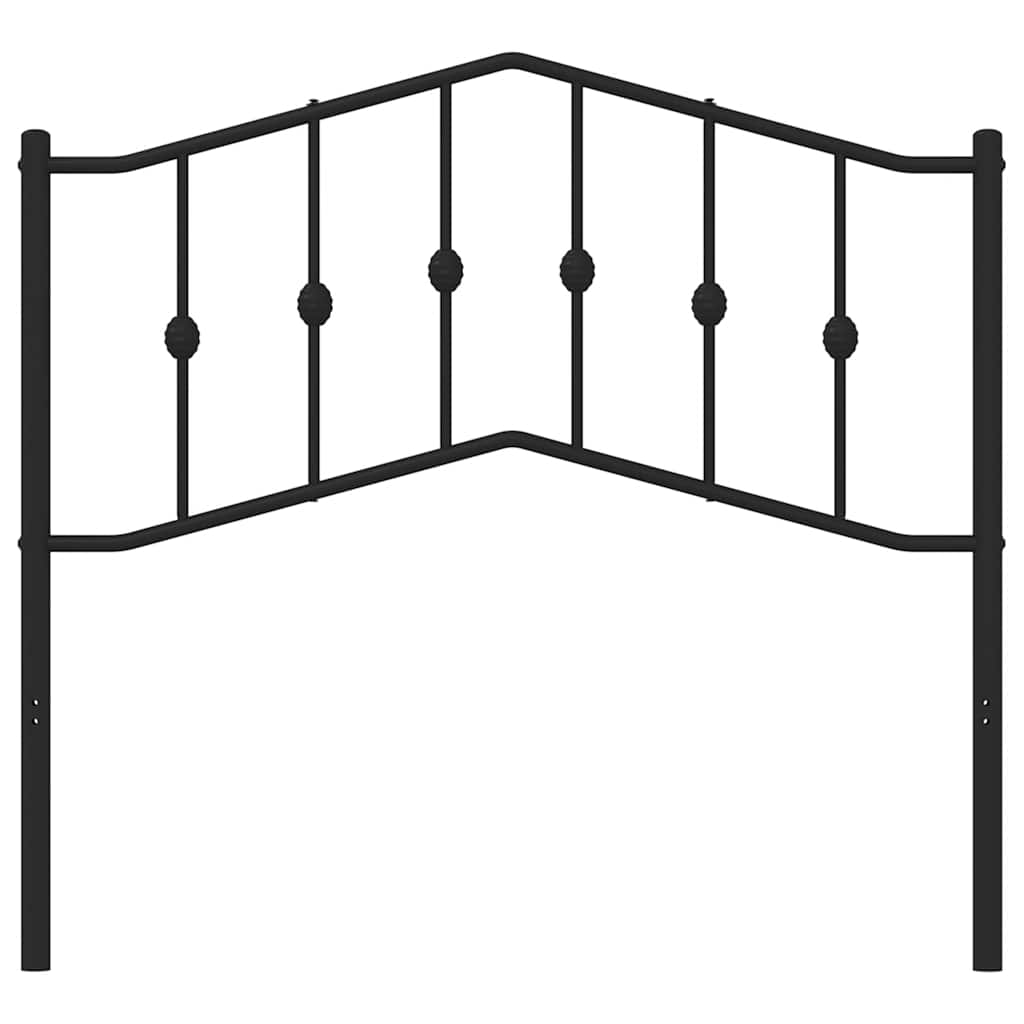 Metal Replace Headboard Black 100 cm