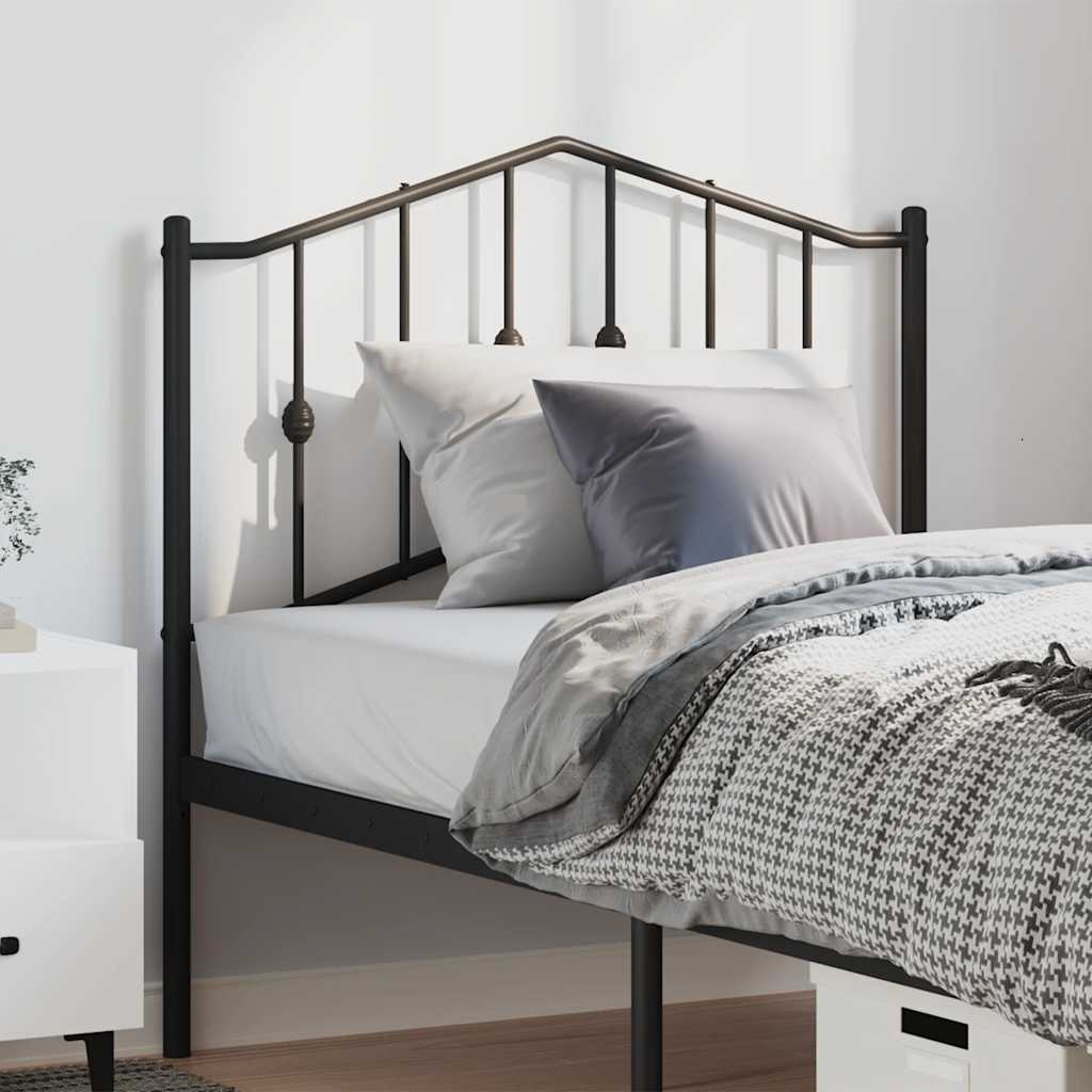 Metal Replace Headboard Black 100 cm