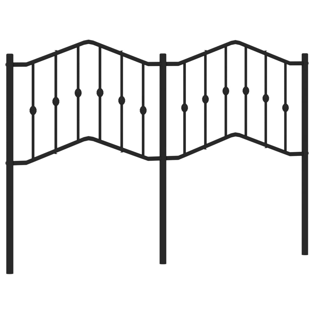 Metal Replace Headboard Black 140 cm