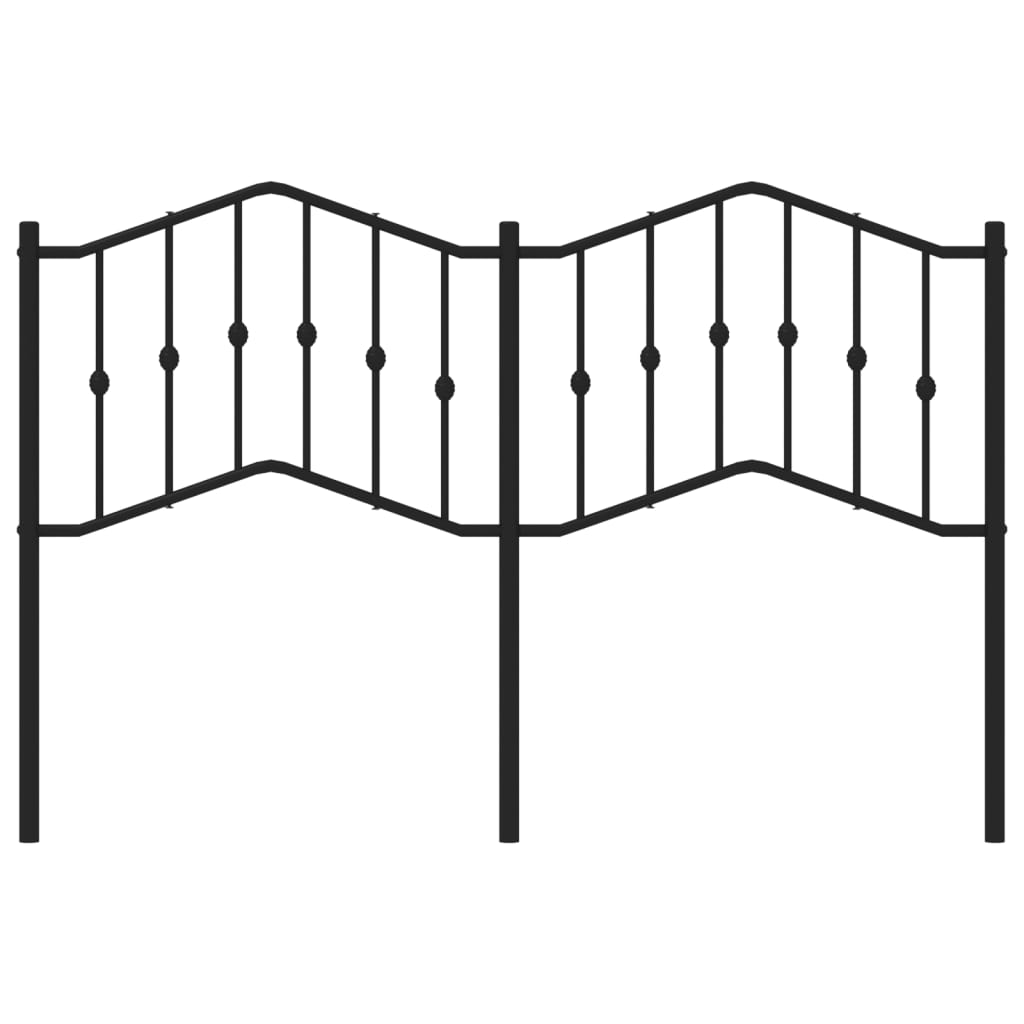 Metal Replace Headboard Black 140 cm