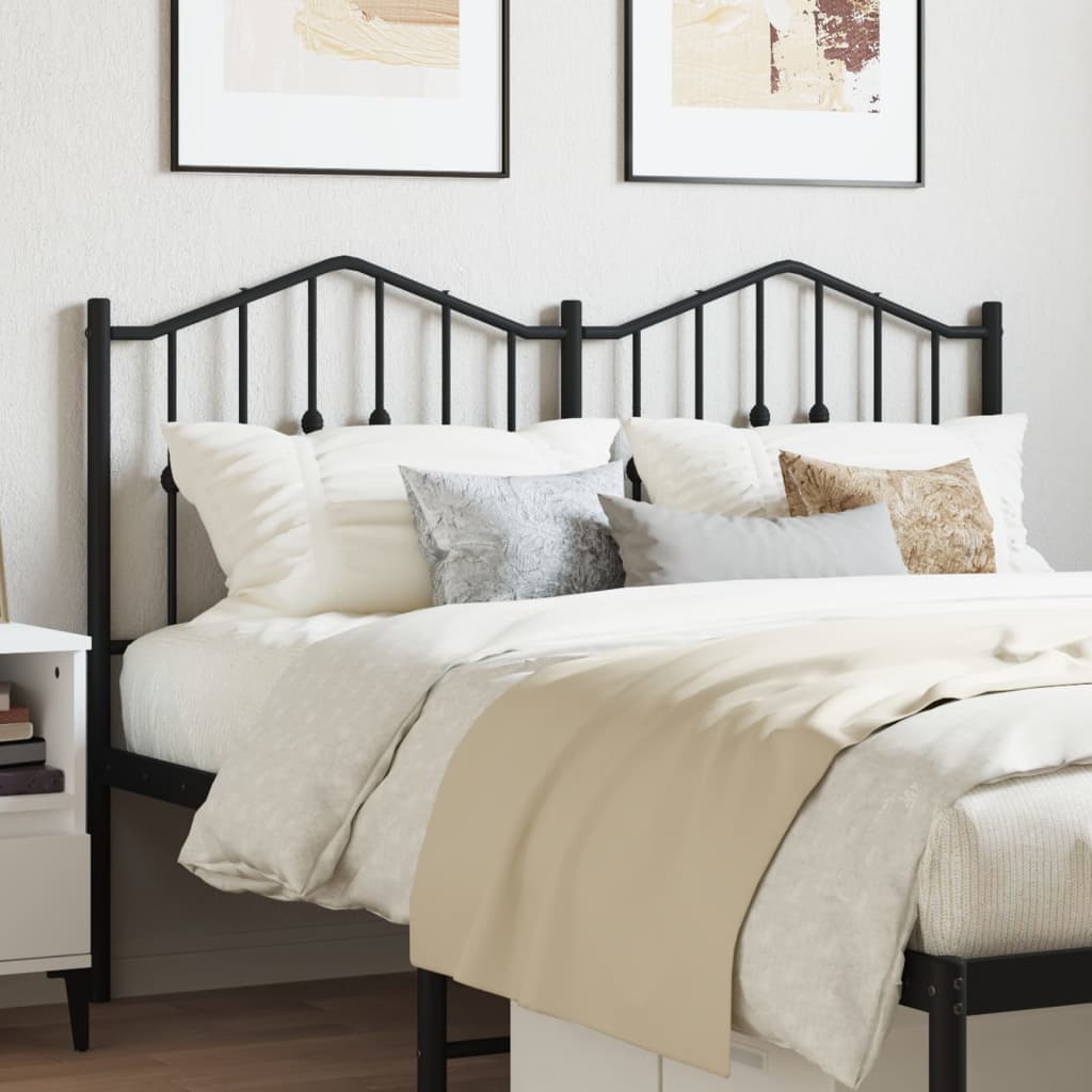 Metal Replace Headboard Black 140 cm