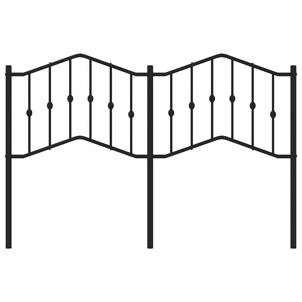Metal Replace Headboard Black 150 cm