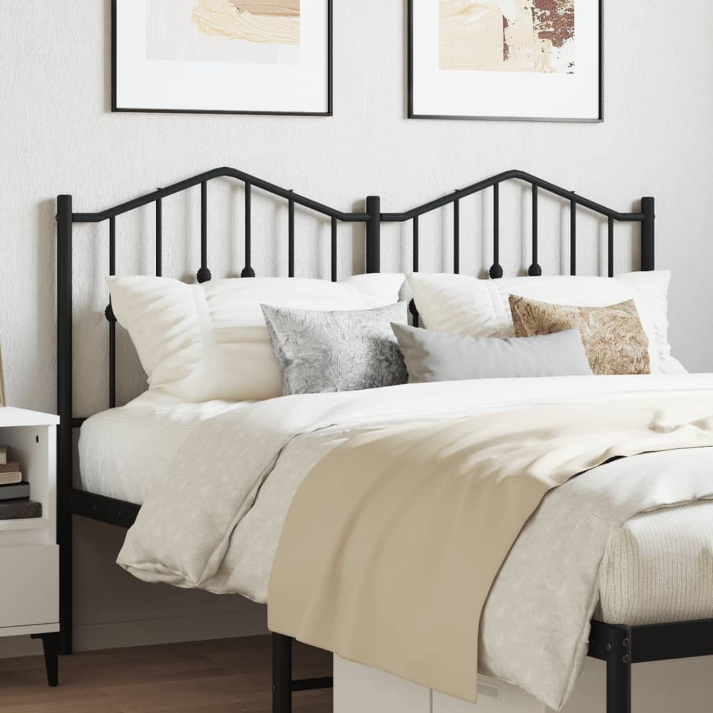 Metal Replace Headboard Black 150 cm