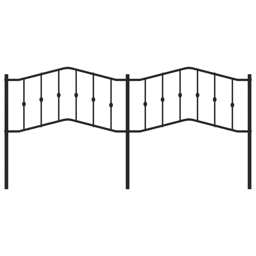 Metal Replace Headboard Black 200 cm
