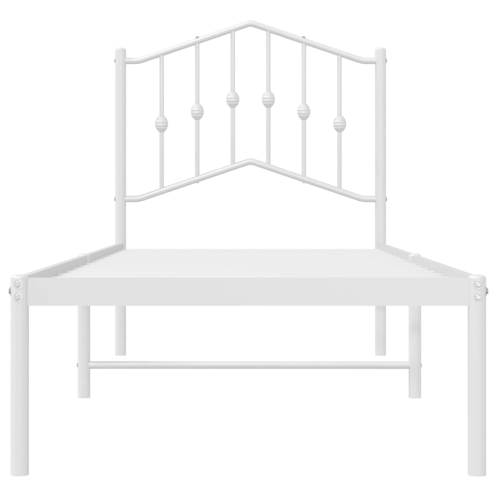 Bed Frame | White | Powder-Coated Steel | Single | Bed Frame