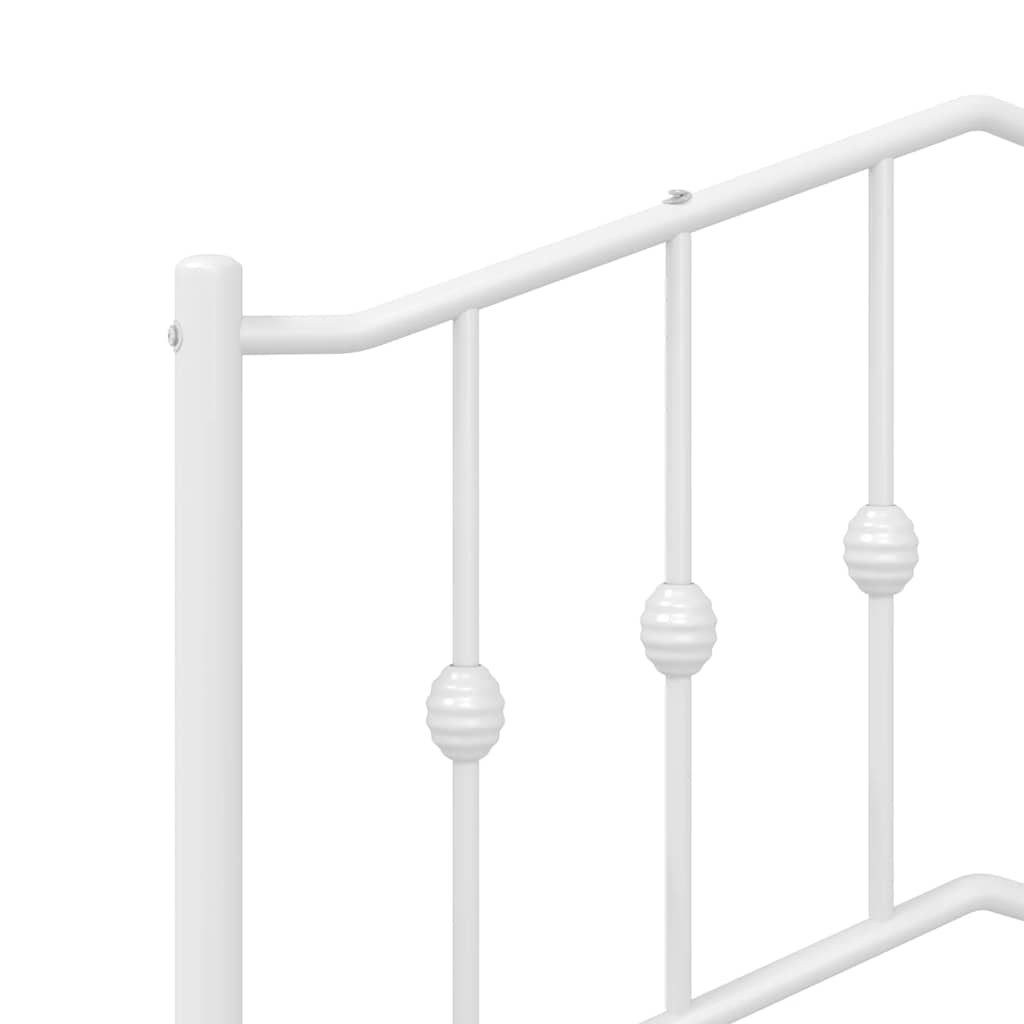 Bed Frame | White | Powder-Coated Steel | Single | Bed Frame