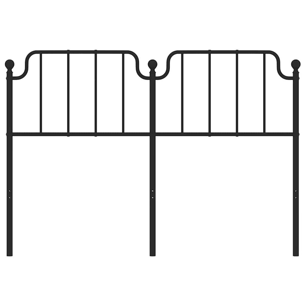 Metal Replace Headboard Black 135 cm