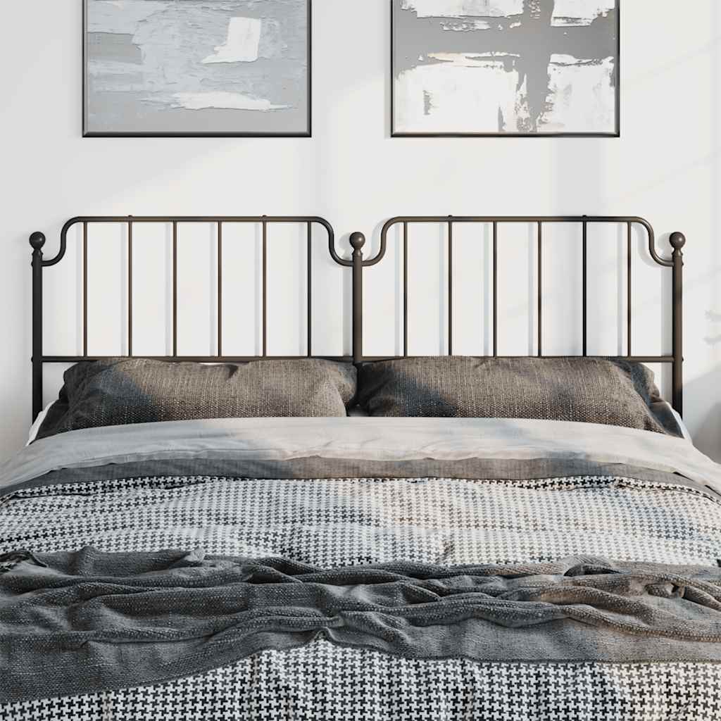 Metal Replace Headboard Black 193 cm