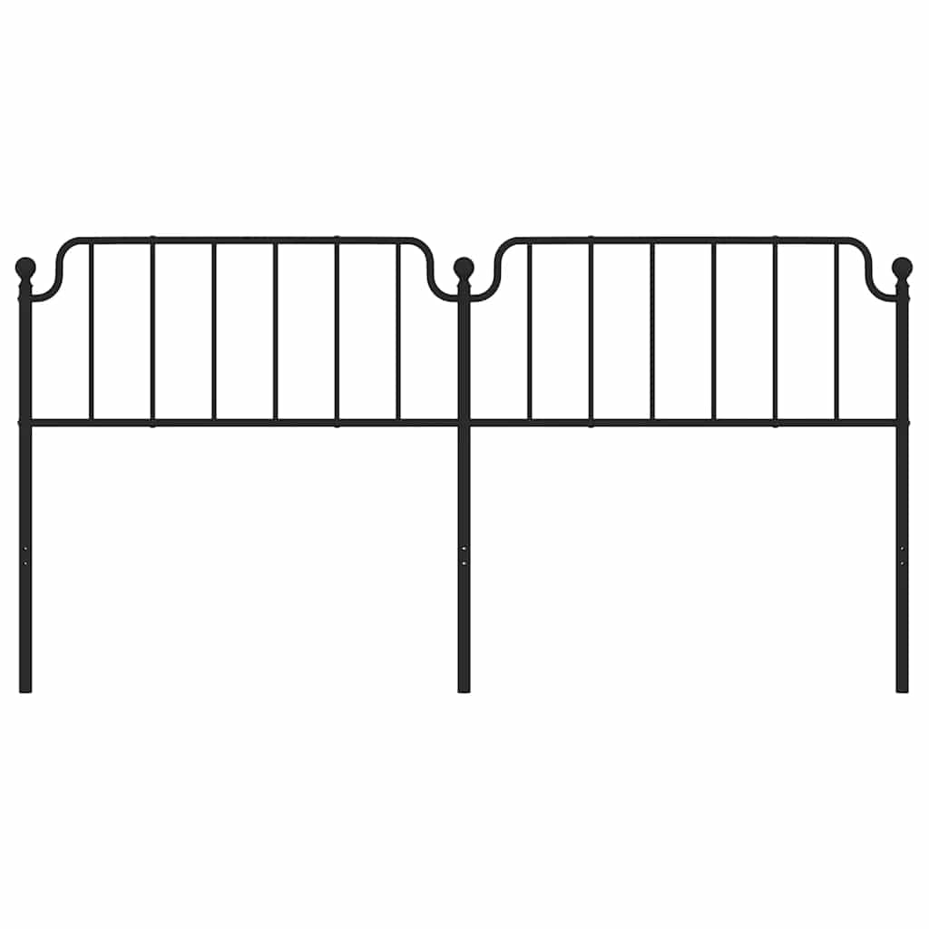 Metal Replace Headboard Black 193 cm