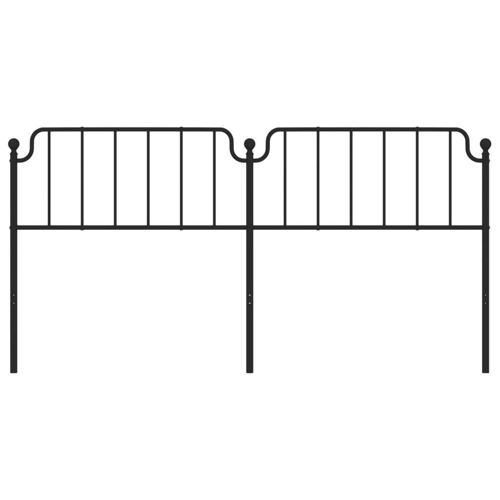 Metal Replace Headboard Black 200 cm