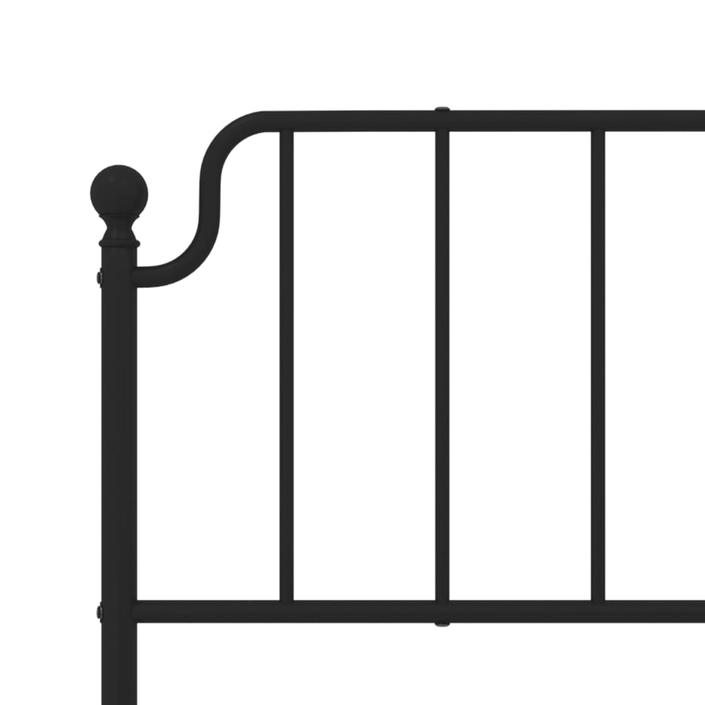 Metal Replace Headboard Black 200 cm