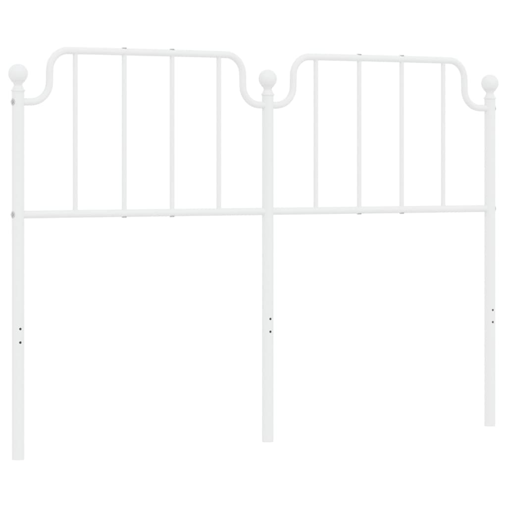 vidaXL Metal Headboard White 160 cm