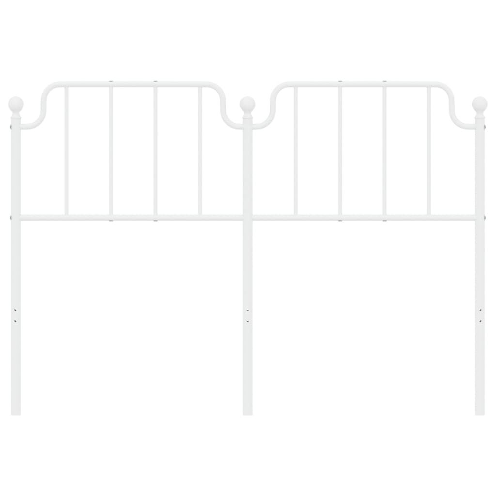 vidaXL Metal Headboard White 160 cm