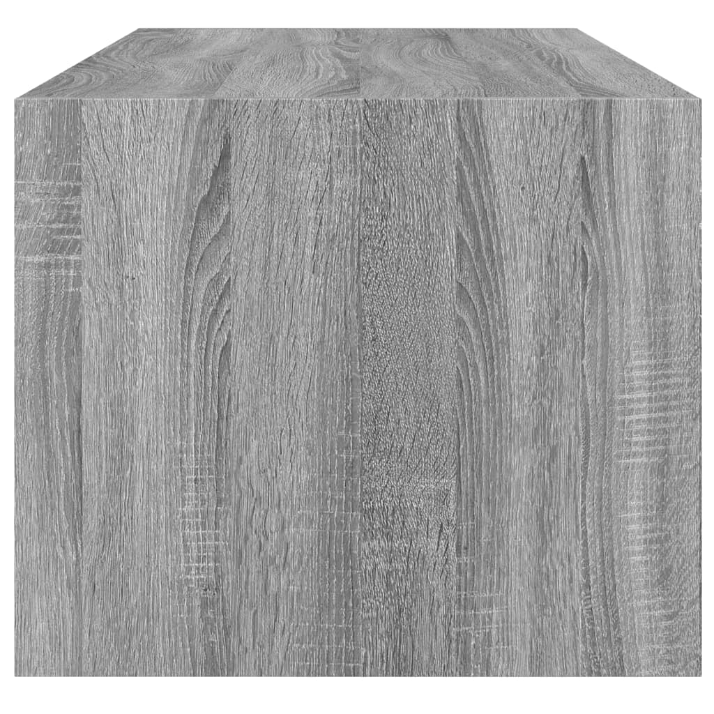 Coffee Table with Glass Doors Grey Sonoma 102x50x42 cm
