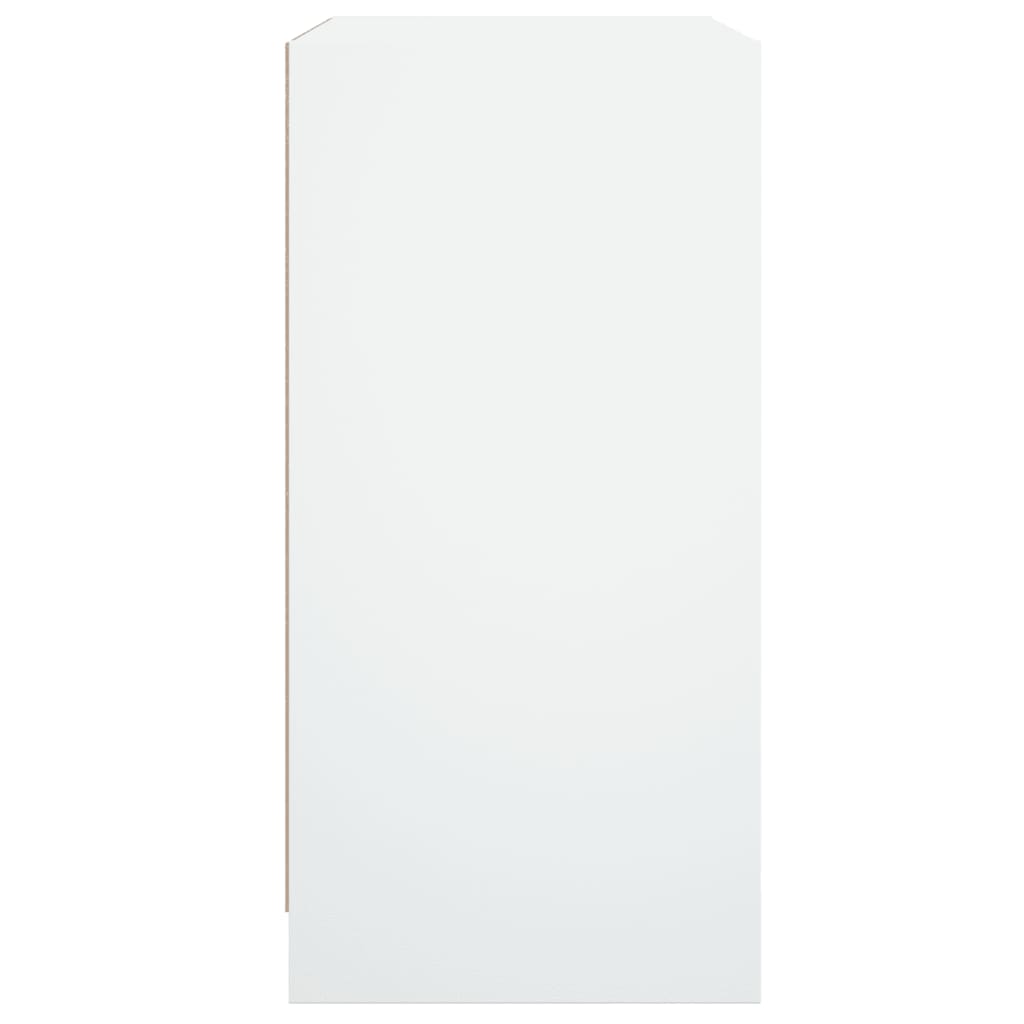 vidaXL Side Cabinet with Glass Doors White 68x37x75.5 cm