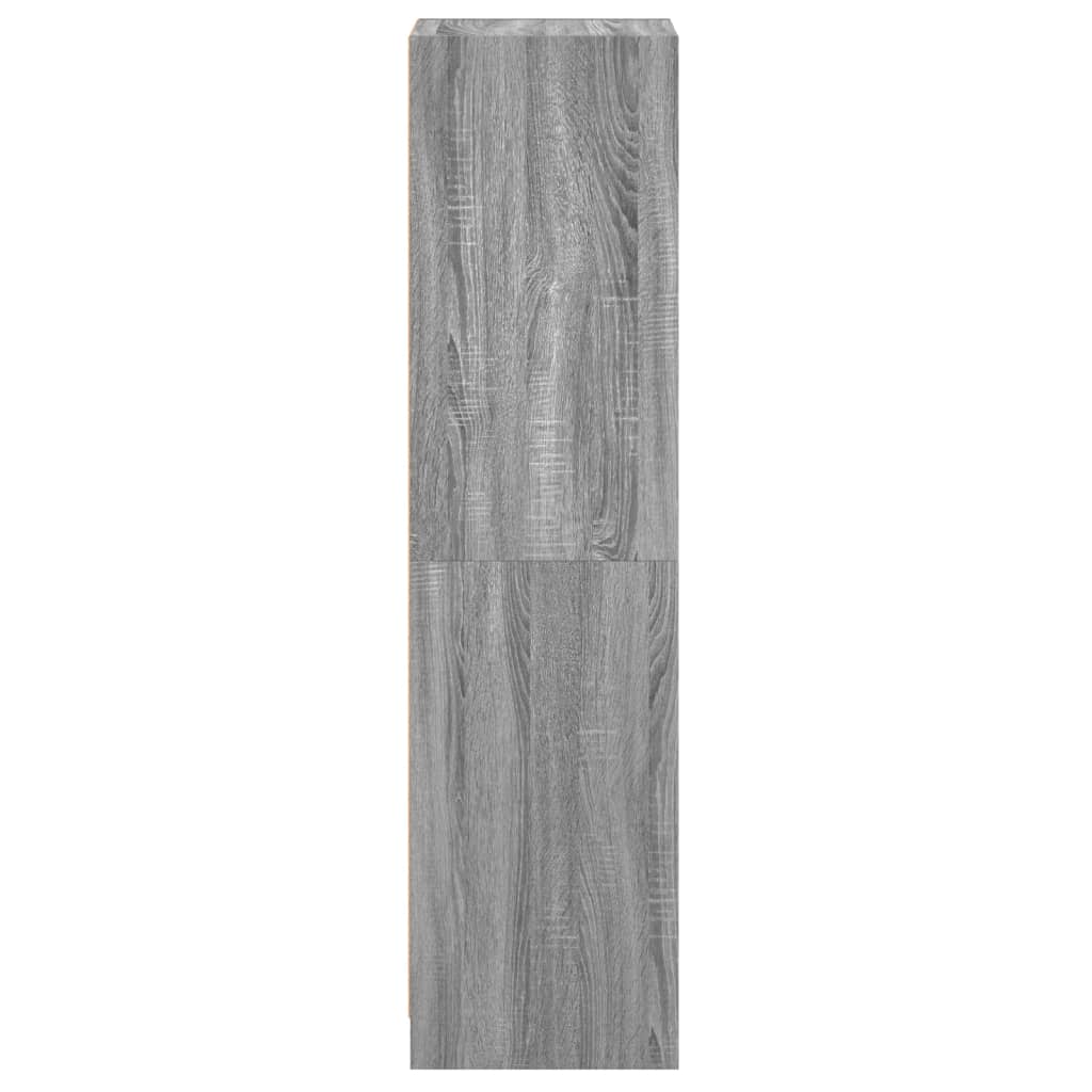 Highboard with Glass Door Grey Sonoma 35x37x142 cm