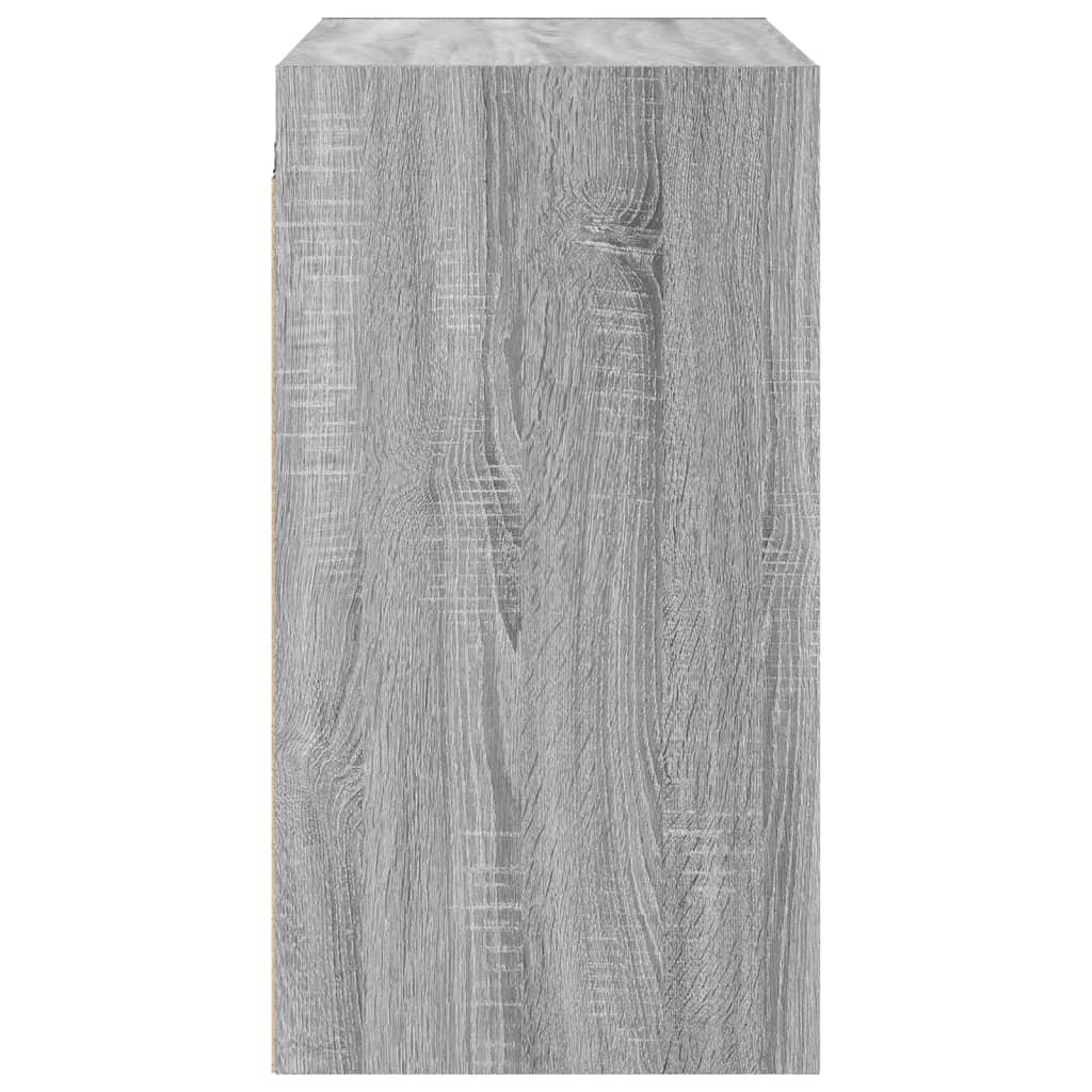 Wall Cabinet with Glass Doors Grey Sonoma 68x37x68,5 cm