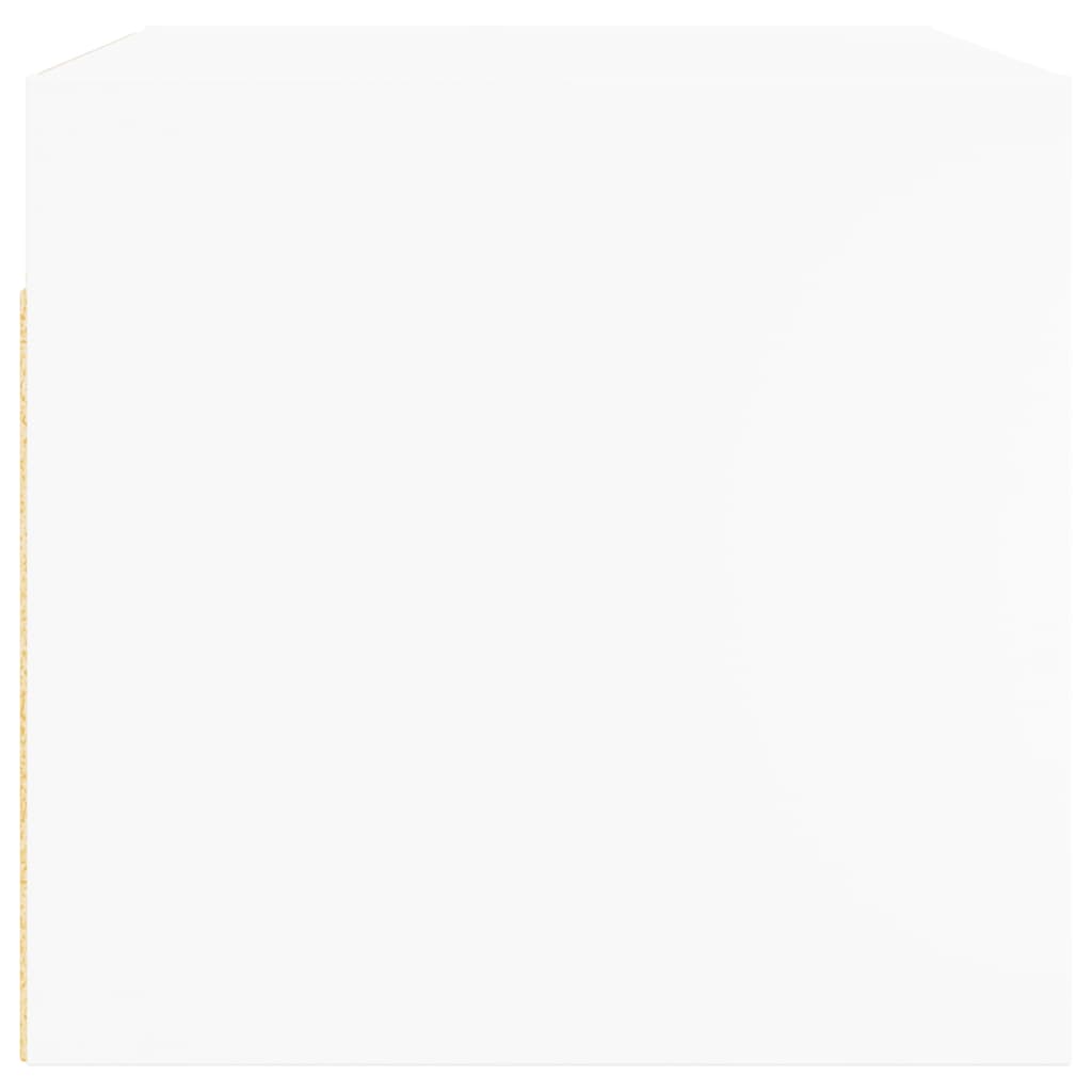 Wall Cabinet with Glass Doors White 68,5x37x35 cm