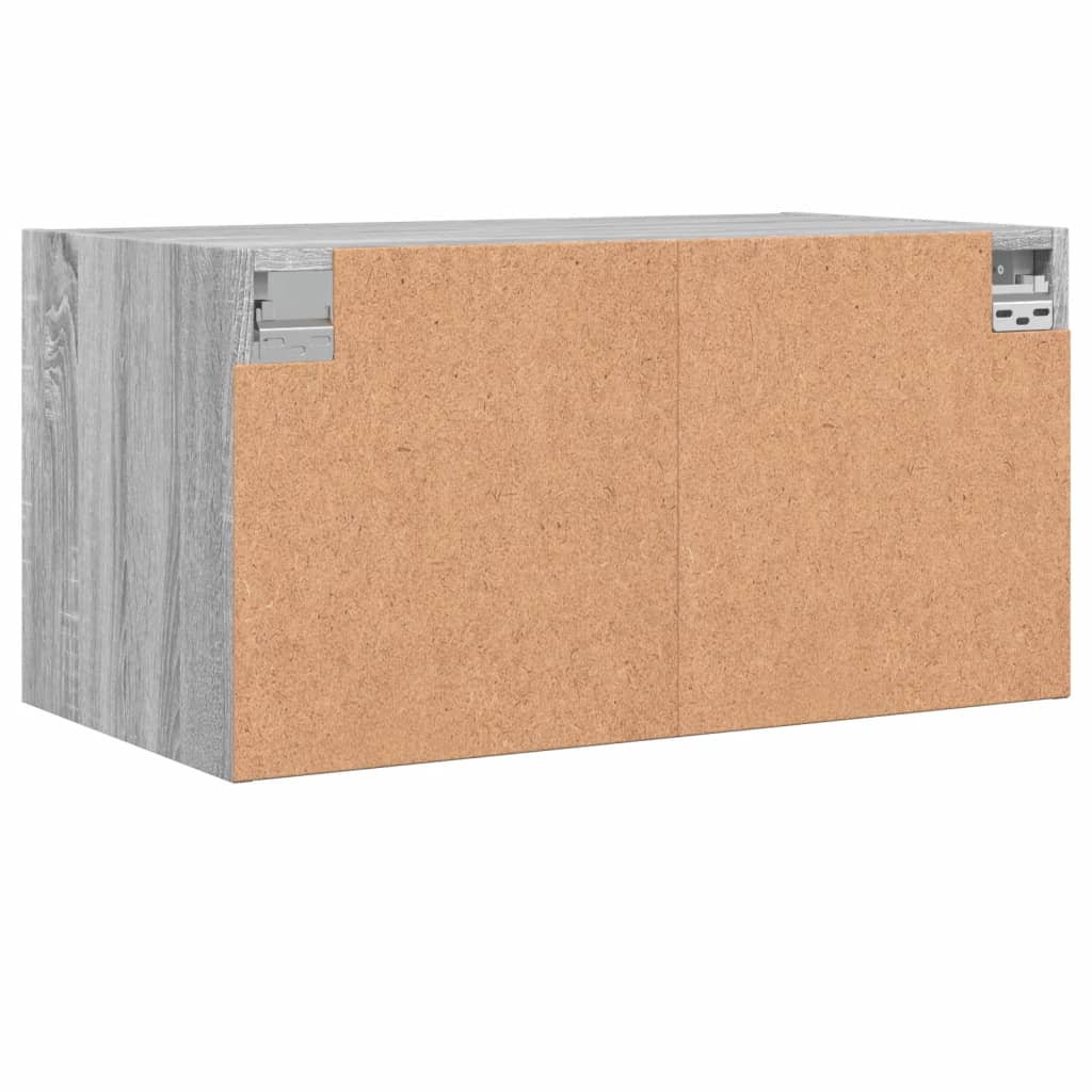 Wall Cabinets with Glass Doors 2 pcs Grey Sonoma 68.5x37x35 cm