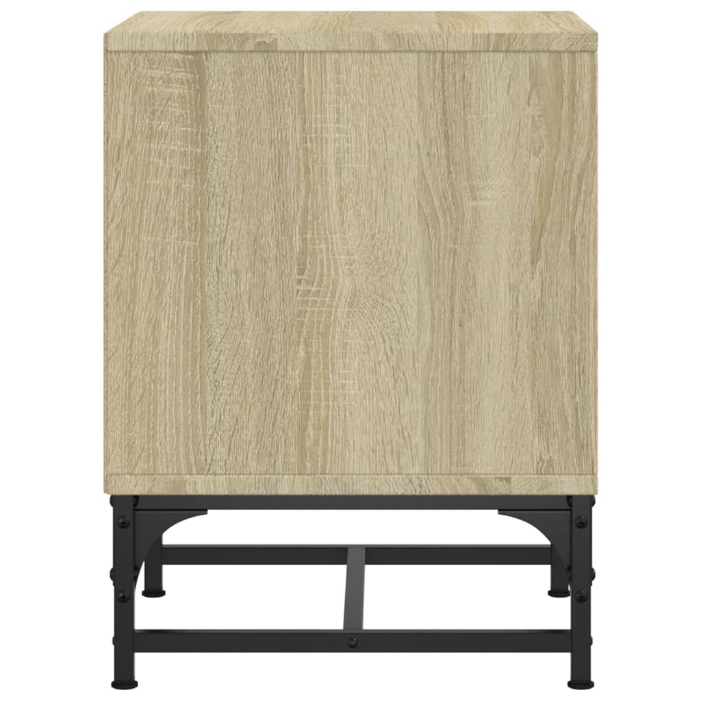 vidaXL Bedside Cabinet with Glass Door Sonoma Oak 35x37x50 cm