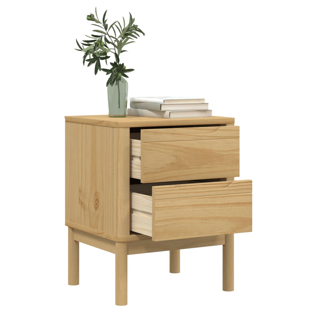 Bedside Cabinet | Wax brown | Solid pine wood | Small | Bedside Cabinet