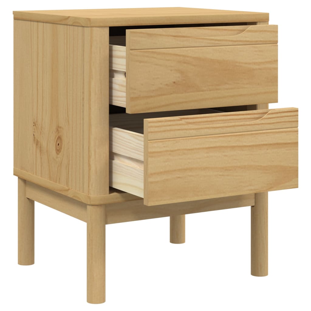 Bedside Cabinet | Wax brown | Solid pine wood | Small | Bedside Cabinet