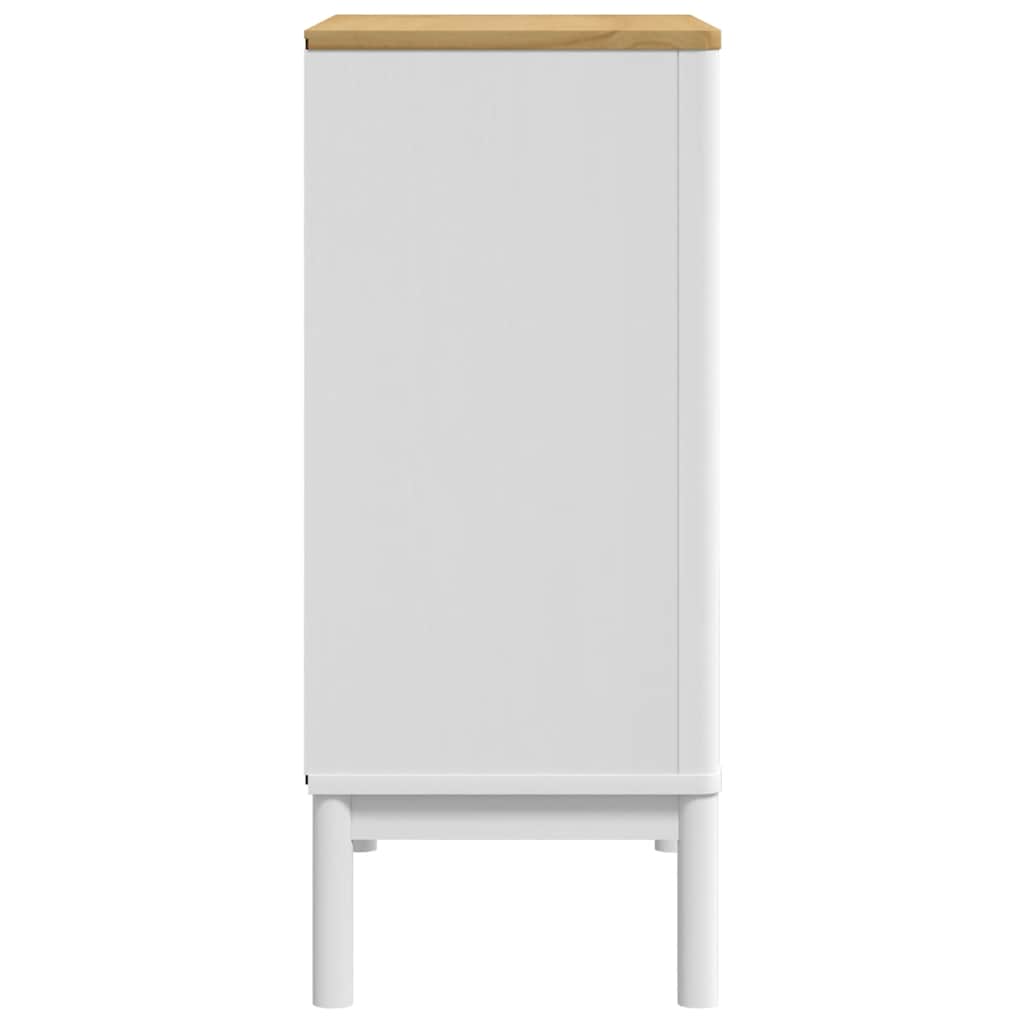 Chest of Drawers FLORO White Solid Wood Pine