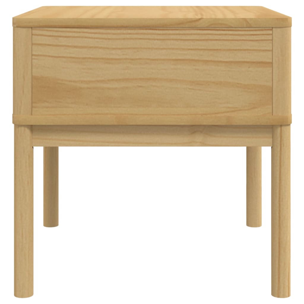 Lamp Table FLORO Wax Brown 55x55x54 cm Solid Wood Pine
