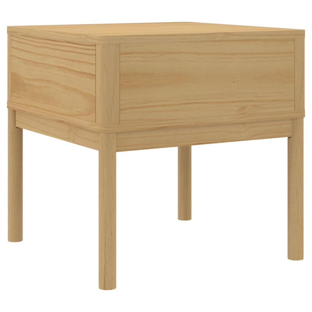 Lamp Table FLORO Wax Brown 55x55x54 cm Solid Wood Pine