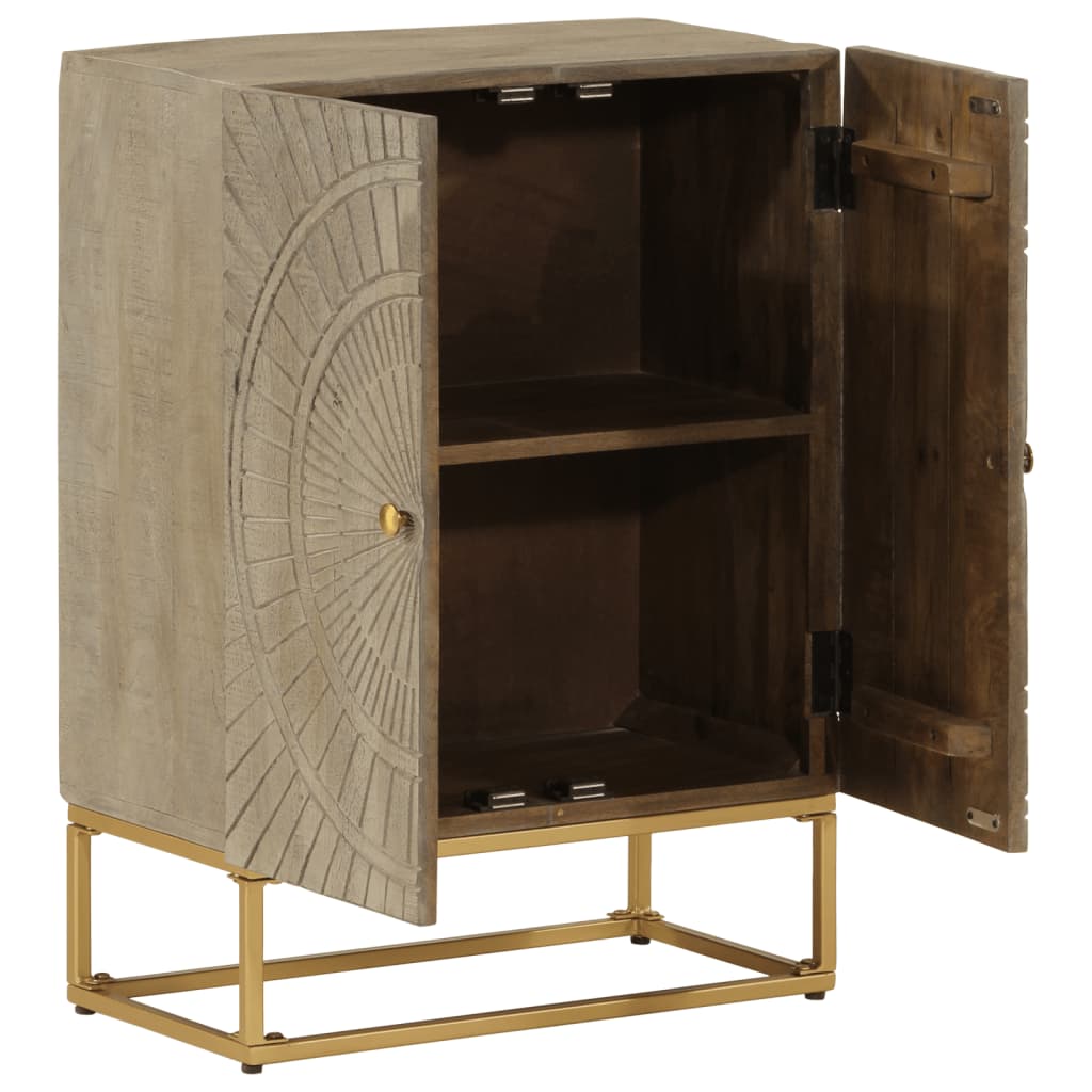 vidaXL Sideboard 55x30x76 cm Solid Wood Mango and Iron