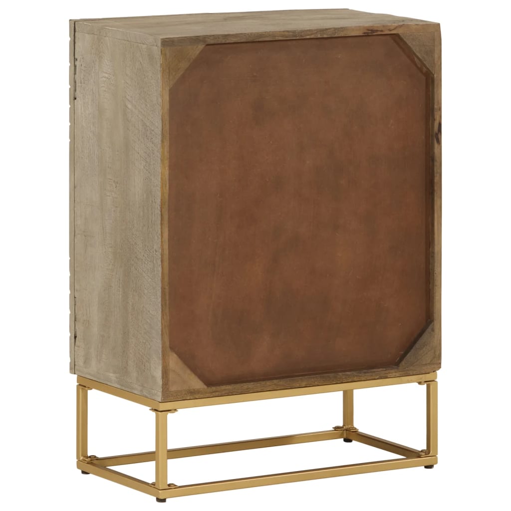 vidaXL Sideboard 55x30x76 cm Solid Wood Mango and Iron