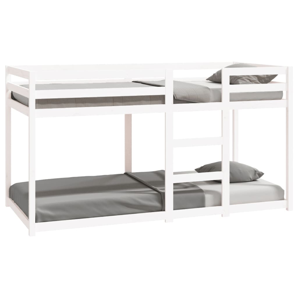 Bunk Bed without Mattress White 90x200 cm Solid Wood Pine