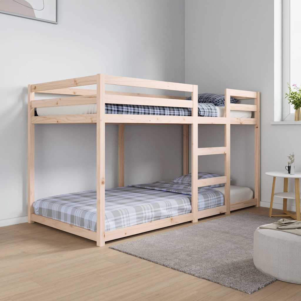 vidaXL Bunk Bed without Mattress 90x190 cm Single Solid Wood Pine