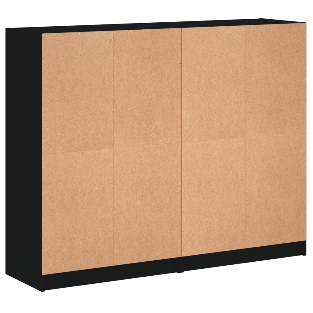 Bookcase | Black | Engineered wood, glass | Large | Bookcase