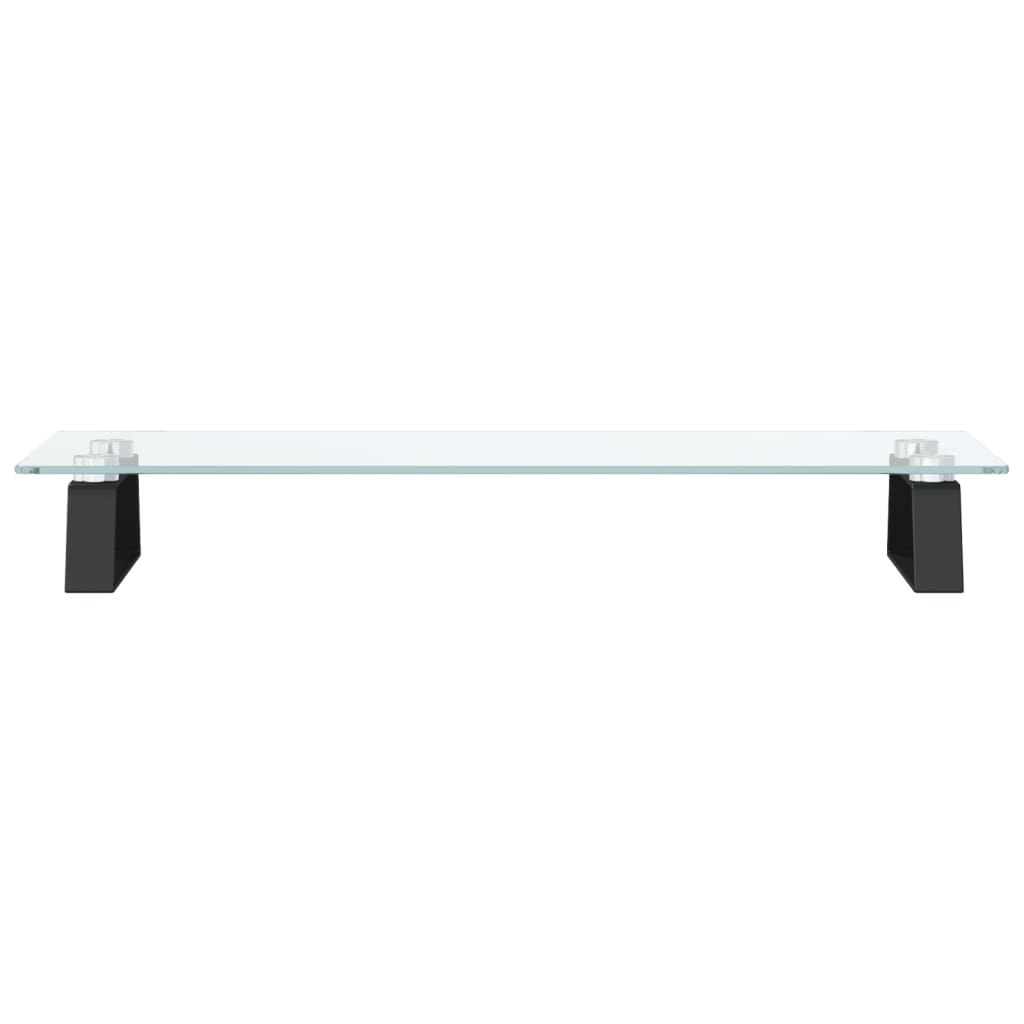 vidaXL Monitor Stand Black 60x20x8 cm Tempered Glass and Metal