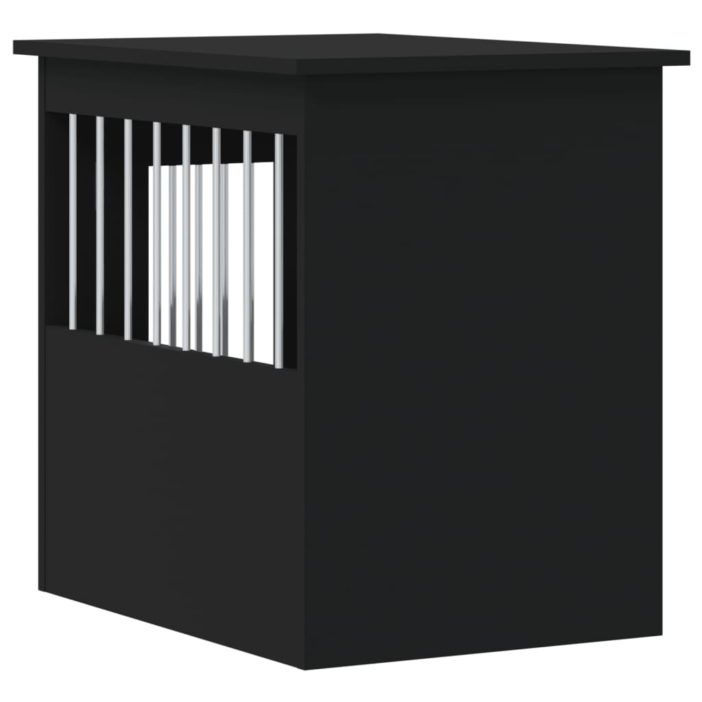 vidaXL Dog Crate Furniture Black 45x62x59 cm Engineered Wood