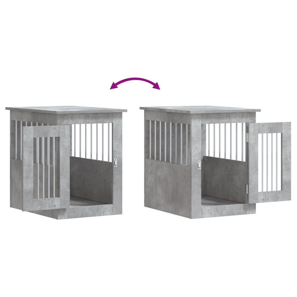 Dog Crate Furniture Concrete Grey 45x62x59 cm Engineered Wood