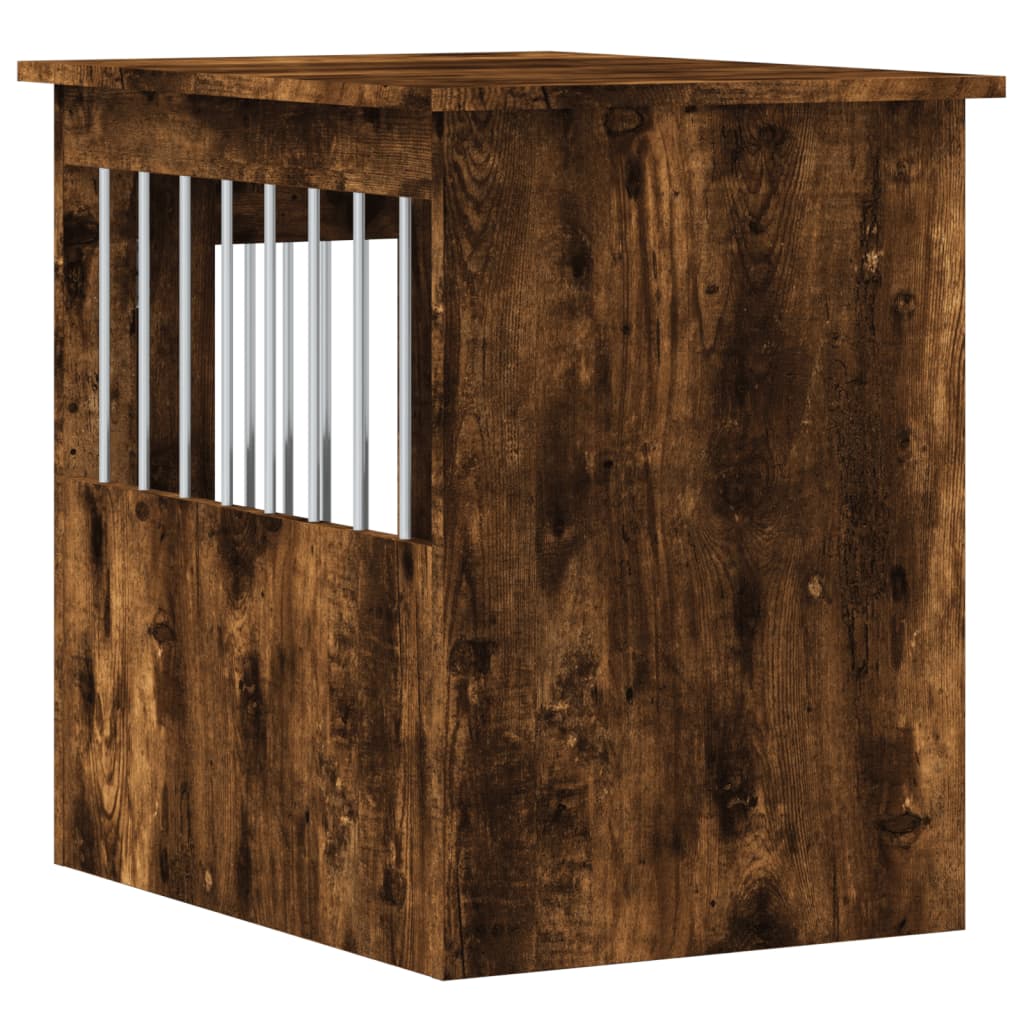 Dog Crate Furniture Smoked Oak 45x62x59 cm Engineered Wood