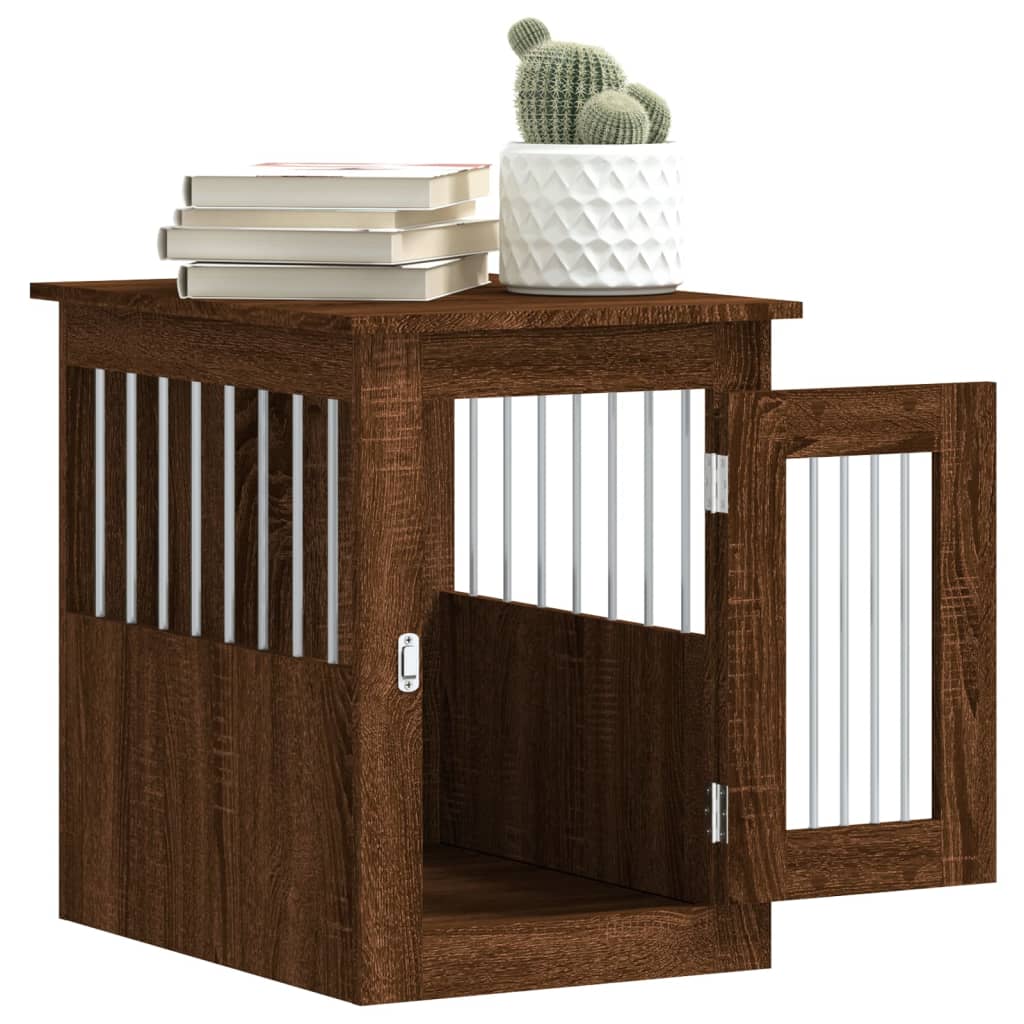 Dog Crate Furniture Brown Oak 45x62x59 cm Engineered Wood