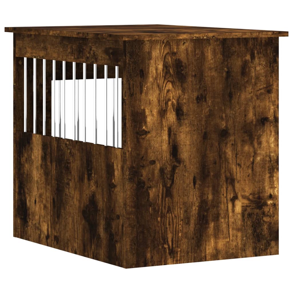 Dog Crate Furniture Smoked Oak 55x75x65 cm Engineered Wood