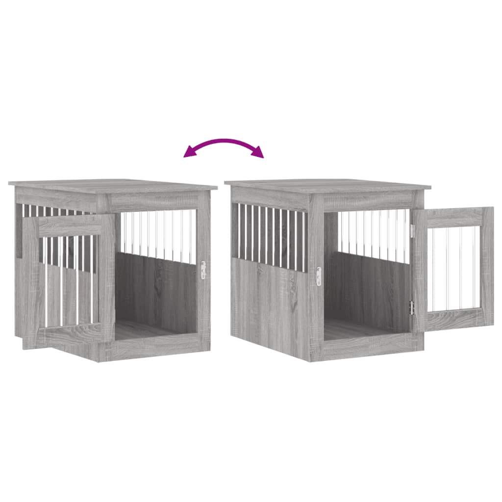 vidaXL Dog Crate Furniture Grey Sonoma 55x75x65 cm Engineered Wood