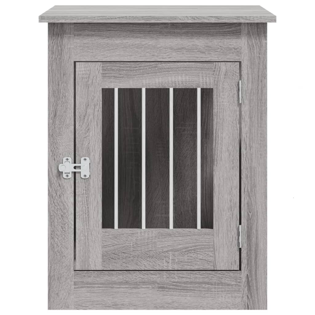 Dog Crate Furniture Grey Sonoma 55x80x68 cm Engineered Wood