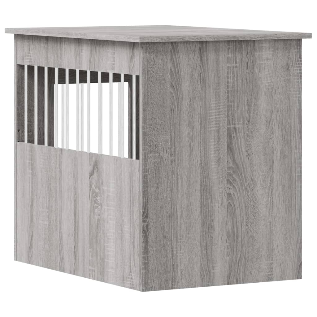 Dog Crate Furniture Grey Sonoma 55x80x68 cm Engineered Wood