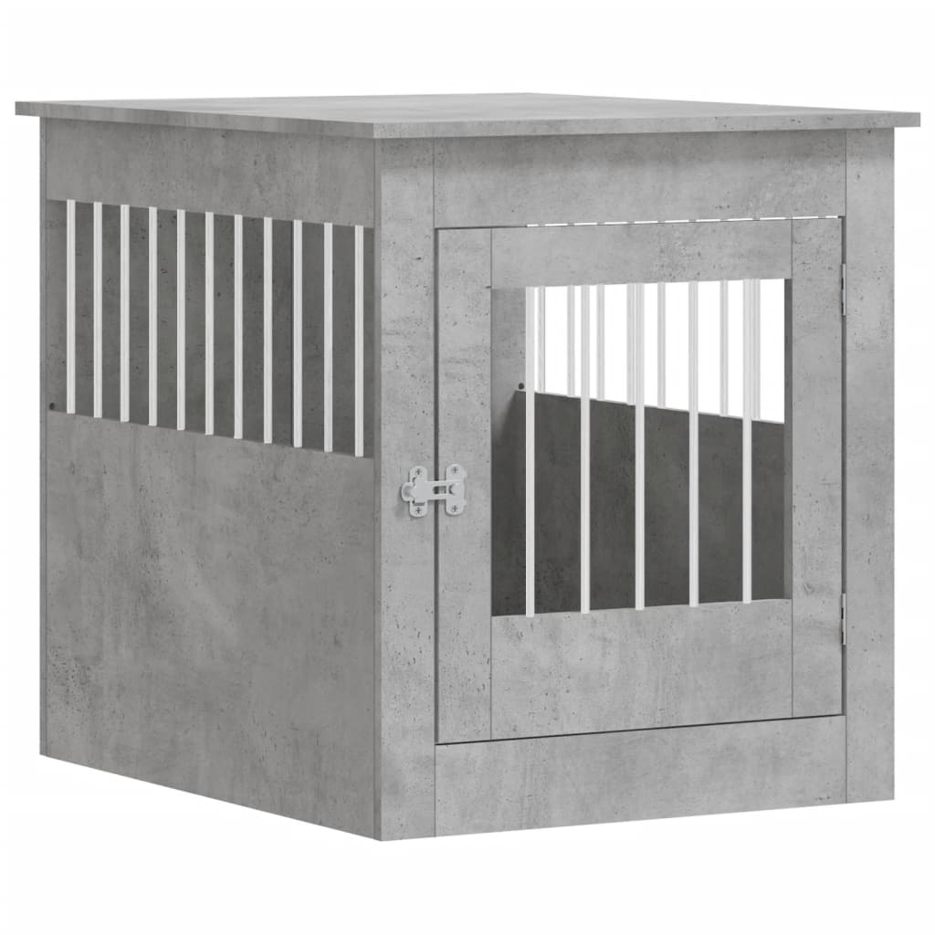 Dog Crate Furniture Concrete Grey 64.5x80x71 cm Engineered Wood