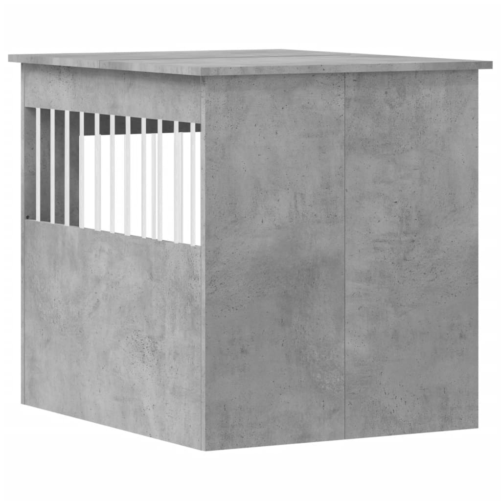 Dog Crate Furniture Concrete Grey 64.5x80x71 cm Engineered Wood