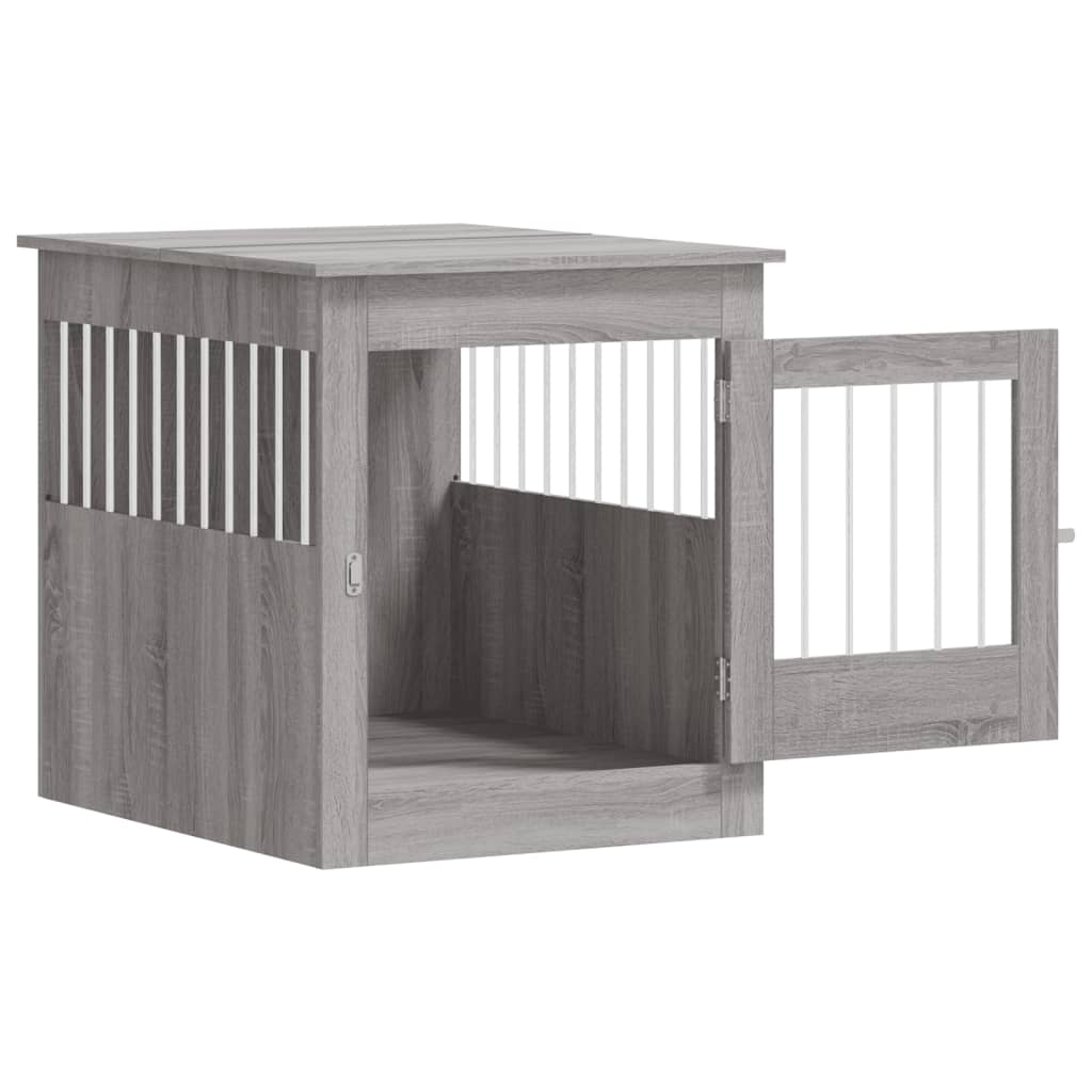 Dog Crate Furniture Grey Sonoma 64.5x80x71 cm Engineered Wood