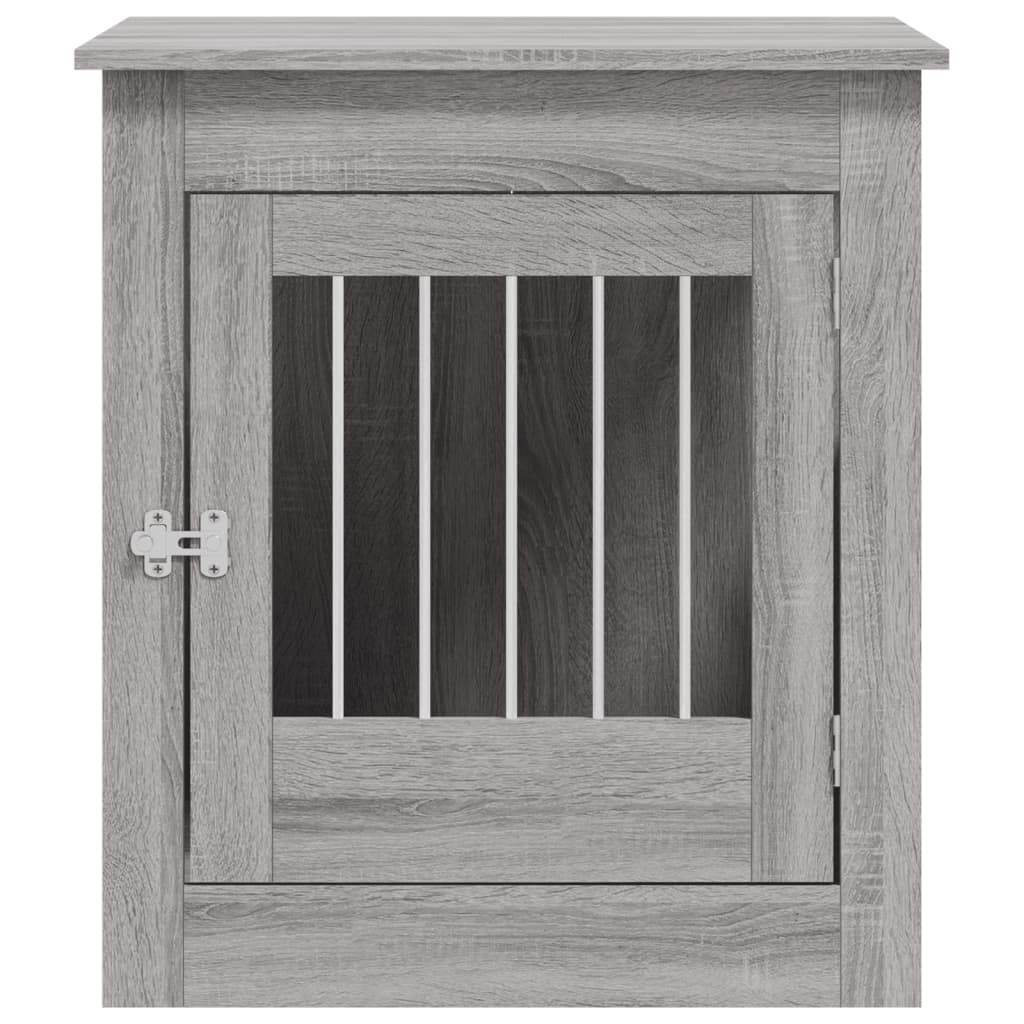 Dog Crate Furniture Grey Sonoma 64.5x80x71 cm Engineered Wood