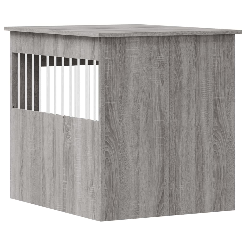 Dog Crate Furniture Grey Sonoma 64.5x80x71 cm Engineered Wood