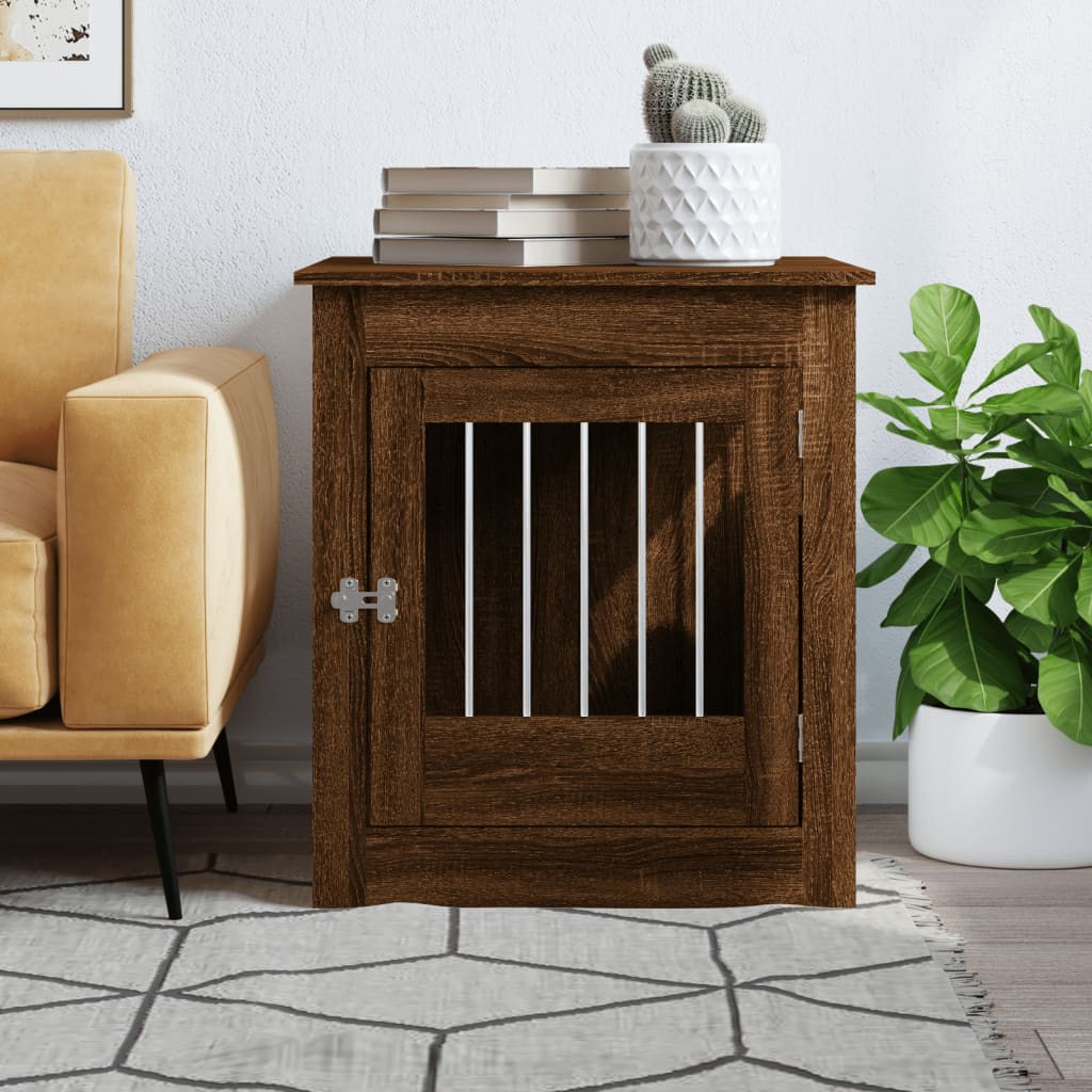 Dog Crate Furniture Brown Oak 64.5x80x71 cm Engineered Wood